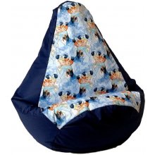 Go Gift Sako bag pouffe pear print navy blue...