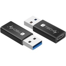 Techly Adapter USB-A M auf USB-C F, USB 3.0...