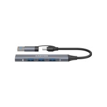 CANYON hub DS-02 4in1 USB-A/C Grey