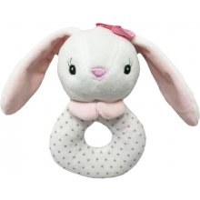 TULILO Bunny rattle with a bow, 18 cm, white...