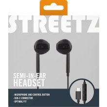 STREETZ Semi-in-ear earphones 3-button...