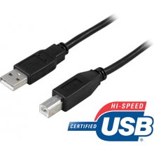 DELTACO USB 2.0 kabel A-tüüpi hane - B-tüüpi...