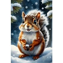 Norimpex Diamond Mosaic - Squirrel in Winter