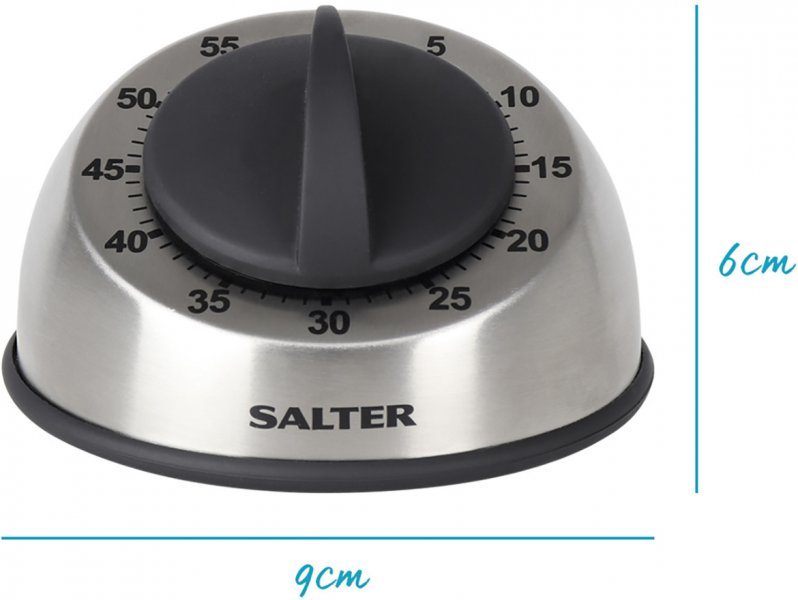 Salter 60 Minute Timer 338 Mechanical Stainless Steel 