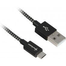 Sharkoon USB 2.0 A-B black / grey 1.0m -...