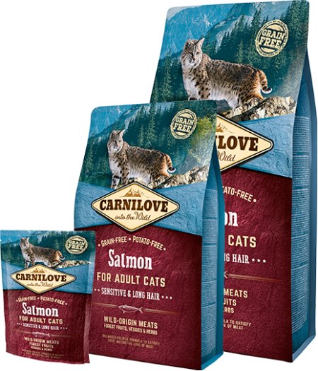 Carnilove cat salmon 2025 sensitive & long hair