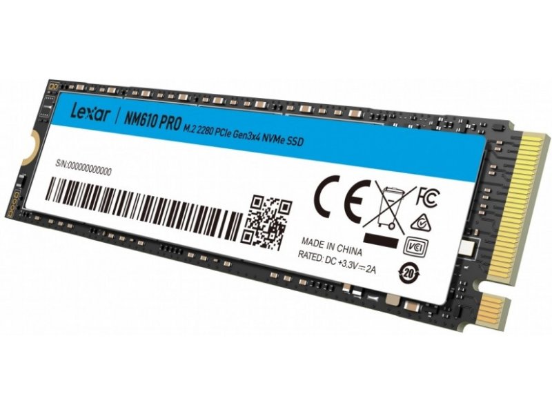 Lexar SSD drive NM610 Pro 1TB NVMe M.2 2280 3300/2600MB/s