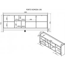 Cama MEBLE Cama PORTO 3D chest of drawers...