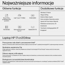 Sülearvuti HP 17-cn3134nw Intel® Core™ i7...