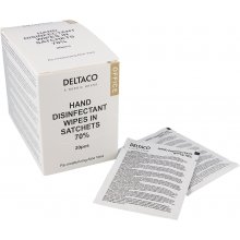 DELTACO Hand disinfectant wipes in sachets...