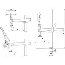 Bessey clamping element TWV28 300/175 lever...