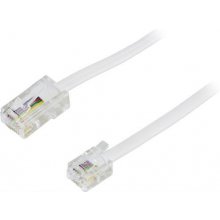 DELTACO DEL-1701 telephone cable 1 m White