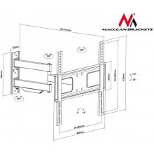 Maclean MC-647 TV mount 139.7 cm (55") Black