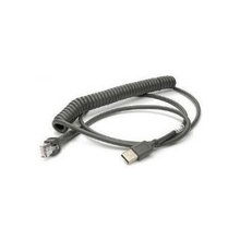 ZEBRA CABLE SHIELDED USB SERIES A 9IN COILED...