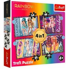 Trefl Puzzle 4in1 Fashionable Rainbow High...
