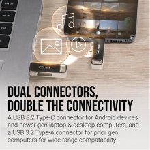 Флешка PNY Pendrive 64GB USB 3.2 Duo-Link...