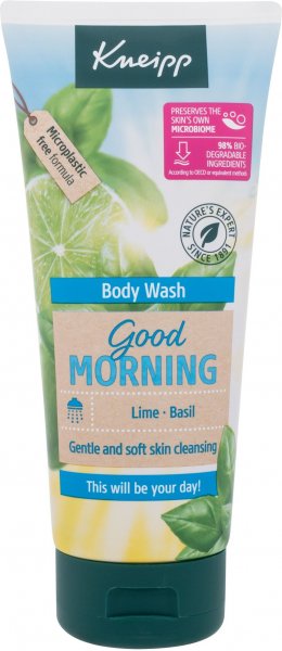 Kneipp Good Morning Body Wash 200ml Lime Basil Shower Gel for