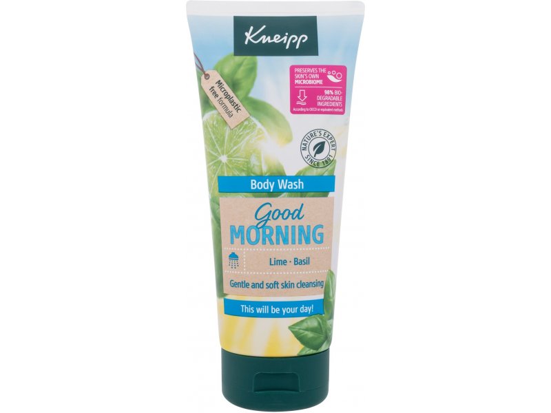 Kneipp Good Morning Body Wash 200ml Lime Basil Shower Gel for