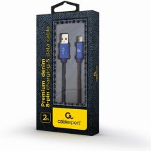 Cablexpert CC-USB2J-AMLM-2M-BL lightning...