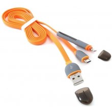 Platinet cable USB - microUSB/Lightning 1m...