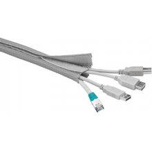 Deltaco Cable wrap nylon, 1.8m, grey / LDR07