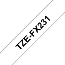 Brother TZE-FX231 label-making tape Black on...