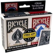 Bicycle Cards Rider Back 4-pak