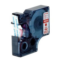 Dymo D1 Standard - Red on White - 12mm