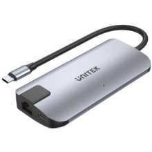 UNITEK uHUB P5+ USB 2.0 Type-C Black, Grey