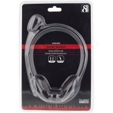DELTACO headset, volume control on cable, 2m...