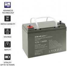 Qoltec AGM battery 12V 36Ah max. 540A