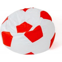 Go Gift Sako bag pouf Ball white-red XL 120...