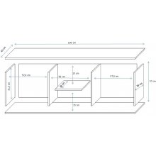 Cama MEBLE SOHO 4 set (RTV180 cabinet + 2x...