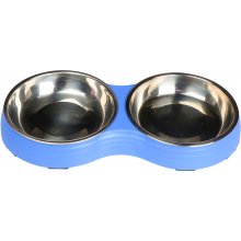 SUPER DESI GN bowl for pets, double, blue, 2...