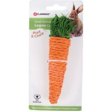 FLAMINGO carrot-shaped toy for rodents 13cm