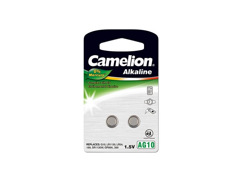 Camelion Blister de 10 AG10 / LR54 / LR1130 / 389 / 1,5V