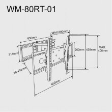 GEMBIRD | Wall mount | Fixed | 37-80 " |...