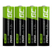 Green Cell Rechargeable Batteries 4x AA R6...