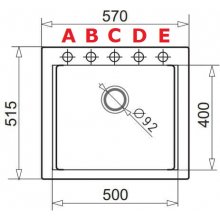 PYRAMIS SIROS (57x51,5) 1B granite sink...