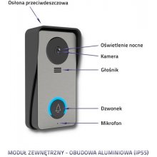 Qoltec Video doorphone Theon 4 TFT LCD 4,3...