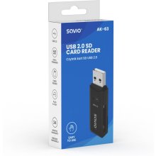 Kaardilugeja SAVIO SD card reader, USB 2.0...