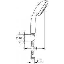 Dušo komplektas Grohe TEMPESTA 100 2780310E...