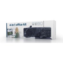 GEMBIRD KEYBOARD +MOUSE USB ENG/4IN1 KIT...