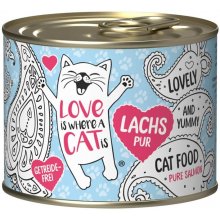 Love is where a cat is ® Salmon - wet cat...