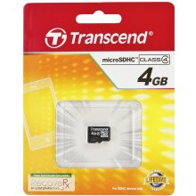 Флешка Transcend microSDHC 4GB Class 4