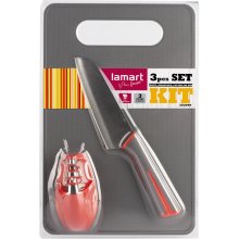 Lamart 3 pcs set knife, sharpener, cutting...
