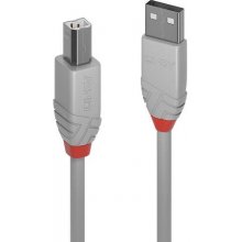 Lindy USB 2.0 Kabel Typ A/B Anthra Line M/M...