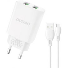 DUDAO EU charger 2xUSB 2.4A 5V white Type C...