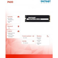 Kõvaketas Patriot SSD 2TB P400 4900/4400...