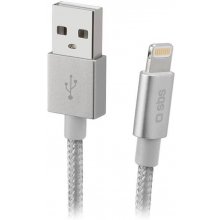 Sbs Cable Braided USB/Lightning 1m Silver
